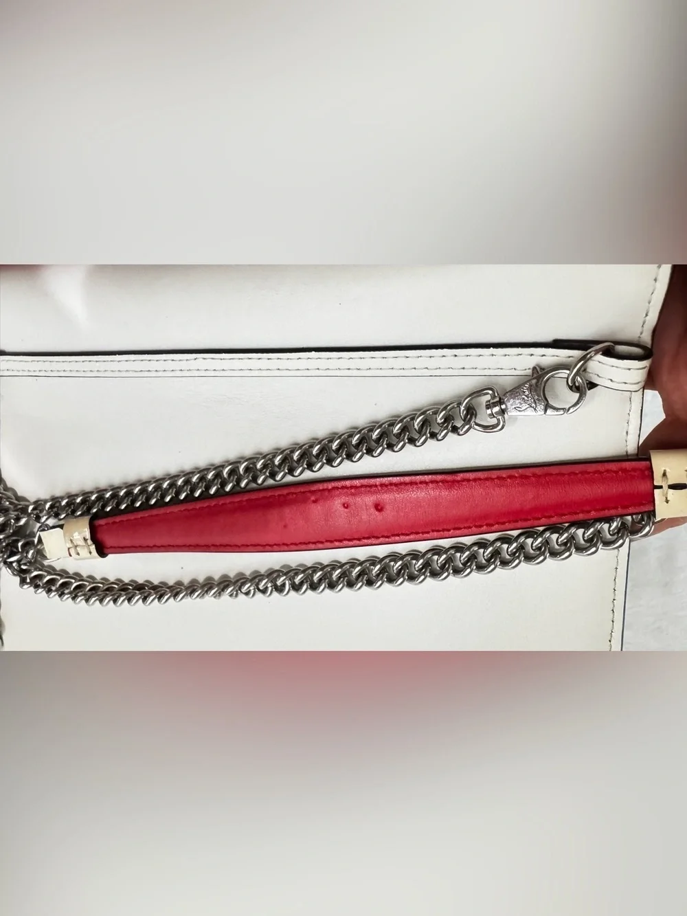 Christian Louboutin Crossbody Bag Purse Fold-Over Spike Clutch